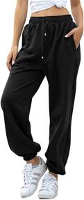 img 3 attached to Women's Sweatpants with Pockets - 👖 VINMEN Cinch Bottom Design for Enhanced Comfort