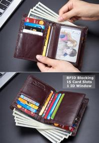 img 2 attached to 👜 BULLCAPTAIN Stylish Genuine Leather V204 Men's Wallet: High-Quality Blocking Accessories for Cards, Cash, and Organization