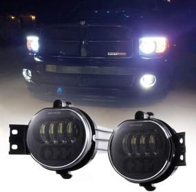 img 4 attached to 🚙 Z-OFFROAD 2 шт. 63W LED противотуманные фары для Dodge Ram 1500 2002-2008 гг., Ram 2500 3500 2003-2009 гг., Durango Truck 2004-2006гг. - водительская и пассажирская сторона, черные.