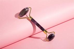 img 1 attached to Amethyst Roller by Esmee Luxury: 💎 Natural Anti-aging Facial Massager for Face and Eyes