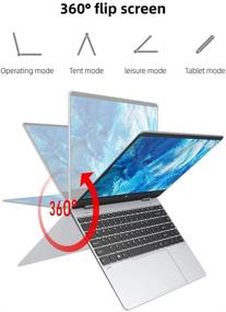 img 3 attached to 💻 BOCCONI 13.3" Windows 10 2in1 Touchscreen Laptop: 8GB RAM, 512GB SSD, Yoga Style, Quad Core, FHD IPS Display, Gaming/School/Office - Ideal for Students