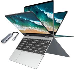 img 4 attached to 💻 BOCCONI 13.3" Windows 10 2in1 Touchscreen Laptop: 8GB RAM, 512GB SSD, Yoga Style, Quad Core, FHD IPS Display, Gaming/School/Office - Ideal for Students