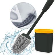 🚽 revolutionary silicone flex toilet brush: quick-drying, multifunctional soft cleaner with holder - green (1 pcs) logo