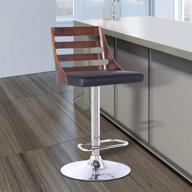 🔥 modern and stylish armen living storm barstool: black faux leather & stainless steel finish logo