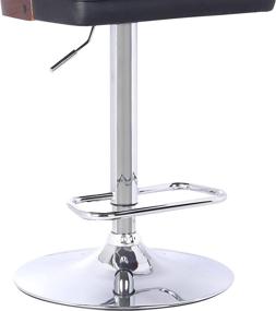 img 1 attached to 🔥 Modern and Stylish Armen Living Storm Barstool: Black Faux Leather & Stainless Steel Finish