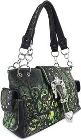 img 2 attached to Justin West Camouflage Rhinestone Crossbody Women's Handbags & Wallets for Crossbody Bags