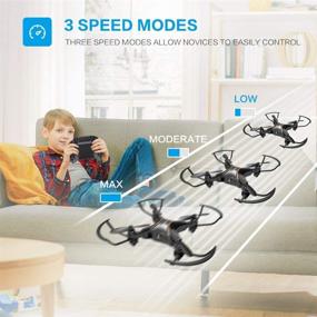 img 2 attached to 🚁 Beginner-Friendly Foldable Mini Drone for Kids - DROCON Pocket Quadcopter with Altitude Hold, 3D Flips, Headless Mode - Easy to Operate RC Drone for Boys and Girls - Great Gift (Black)