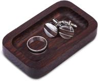 🎁 prazoli wooden ring holder for men - stylish men's ring dish, trinket dish, and key tray for him - perfect valentines day, anniversary, fathers day, birthday gift idea логотип