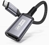 🔌 jsaux usb c к hdmi адаптер, 4k usb type-c к hdmi женский адаптер [совместим с thunderbolt 3] - samsung galaxy s21 s20 ultra note 20 10 9 8 s10 s9 s8 plus, dell xps 15-серый логотип