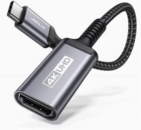 img 4 attached to 🔌 JSAUX USB C к HDMI адаптер, 4K USB Type-C к HDMI женский адаптер [совместим с Thunderbolt 3] - Samsung Galaxy S21 S20 Ultra Note 20 10 9 8 S10 S9 S8 Plus, Dell XPS 15-серый