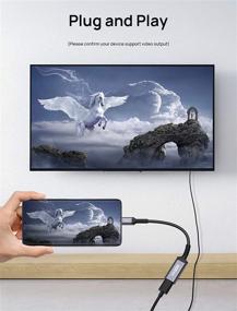 img 2 attached to 🔌 JSAUX USB C к HDMI адаптер, 4K USB Type-C к HDMI женский адаптер [совместим с Thunderbolt 3] - Samsung Galaxy S21 S20 Ultra Note 20 10 9 8 S10 S9 S8 Plus, Dell XPS 15-серый