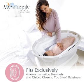 img 2 attached to 😴 Enhanced Sleep Comfort with MySnuggly Newborn Bassinet Insert Compatible with 4moms Bassinets: Experience Safe and Real Cuddling Sensation!