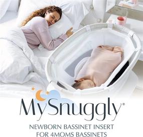 img 3 attached to 😴 Enhanced Sleep Comfort with MySnuggly Newborn Bassinet Insert Compatible with 4moms Bassinets: Experience Safe and Real Cuddling Sensation!
