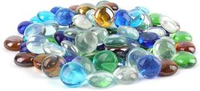 img 3 attached to Kingrol Glass Gemstones Vase Fillers: 5.5 Lbs Multi-Colored Flat Marble Beads for DIY Crafts, Fish Tank Decor & Home Decor