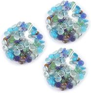 kingrol glass gemstones vase fillers: 5.5 lbs multi-colored flat marble beads for diy crafts, fish tank decor & home decor logo