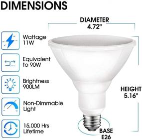 img 3 attached to 🌞 High-Performance PAR38 Outdoor Daylight LED Bulb: Non-Dimmable for Optimal Lighting Experience