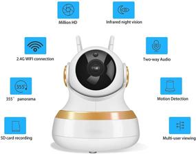 img 3 attached to Vinsion HD 1080p Pet Camera: Ultimate Indoor Monitoring Solution with Night Vision, Two-Way Audio, and Motion Detection!