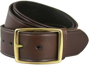 img 4 attached to BS1303 S002B Uniform Genuine Leather Silver Brown Men's Accessories for Belts