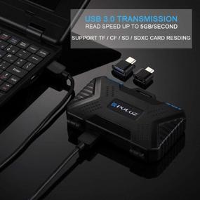 img 3 attached to 📷 PULUZ 21 Slots Memory Cards Case & Card Reader: Waterproof CF TF SD SIM Card Reader Holder for Computer, Smartphone, Camera - Multi-Function Media Card Storage Box