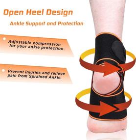 img 2 attached to 🏐 Universal Adjustable Compression Ankle Support for Men in Volleyball