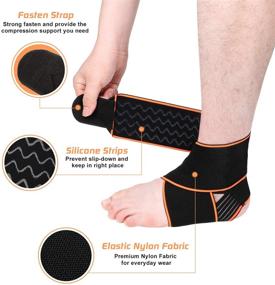 img 3 attached to 🏐 Universal Adjustable Compression Ankle Support for Men in Volleyball