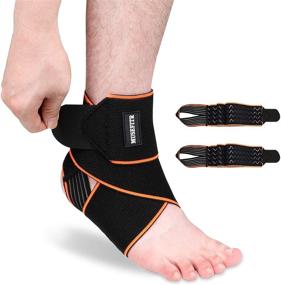 img 4 attached to 🏐 Universal Adjustable Compression Ankle Support for Men in Volleyball