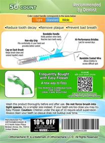 img 2 attached to 🪥 Orthomechanic Reusable Interdental Brush (Standard) - Jumbo Pack of 50 Brushes: Toothpick, Pick, and Floss Your Teeth with Ease!