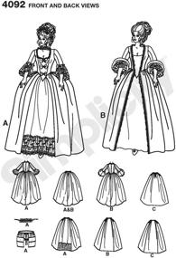 img 2 attached to 👗 Упрощенная выкройка платья викторианского стиля для женщин, размеры 14-20
