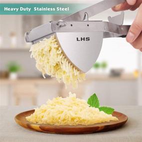 img 3 attached to 🥔 Efficient Manual Potato Ricer & Fruit Press Stainless Steel Masher with Silicone Handle - Perfect for Mashed Vegetables, Lemon Squeezing, and Baby Food Straining - LHS Potato Ricer Mashers