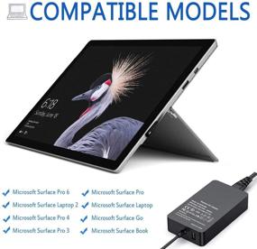 img 2 attached to 💡 44W 15V 2.58A Surface Charger Power Supply Adapter - Compatible with Surface Pro 3, Pro 4, Pro 5, Pro 6, Pro 7, Surface Pro Laptop 1/2/3, Surface Go, and Surface Book