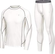 👨 little donkey andy men's thermal underwear set: performance base layer with wicking and active long johns top & bottom, including convenient fly logo