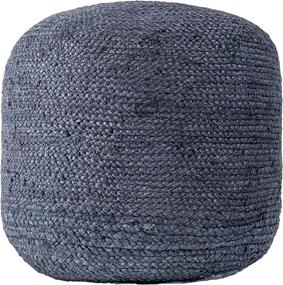 img 2 attached to Stylish and Versatile: nuLOOM Bristol Braided Solid Jute Filled Ottoman Pouf for Enhanced Comfort and Decor