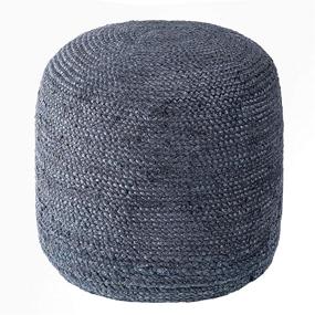 img 1 attached to Stylish and Versatile: nuLOOM Bristol Braided Solid Jute Filled Ottoman Pouf for Enhanced Comfort and Decor