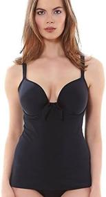 img 1 attached to 👙 Black Freya Deco Underwire Tankini - Women's Clothing