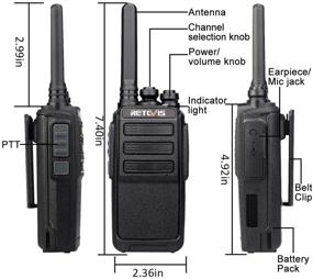 img 3 attached to Рация Retevis RT28 - аккумуляторная, дальний диапазон, двусторонняя связь с голосовым активированным передачей, зарядка через USB - надежные рации для взрослых - идеальны для круизов, доставки, походов, кемпинга, охоты (2 штуки).