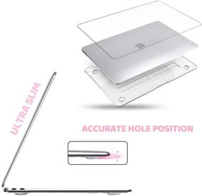 img 2 attached to 📱 iPAPA MacBook Air 13 inch Case 2020 2019 2018 Release A2337 M1 A2179 A1932 - Clear Hard Shell Case + Keyboard Cover + Screen Protector