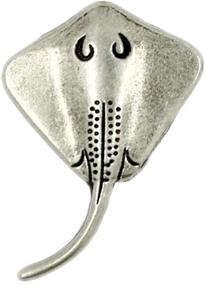 img 4 attached to 🔘 Bezelry 12-Piece Stingray Antique Silver Metal Shank Buttons: Elegant 21mm Embellishments