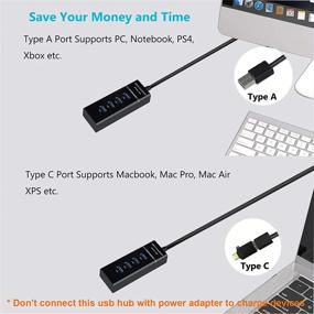 img 2 attached to 🔌 ApexOne PS4/PS5 USB Hub - 4-Port USB 3.0 Splitter for High-Speed Data Transfer - Compatible with Xbox One/360, Mouse, Keyboard, Laptop, Notebook PC, Mobile HDD, MacBook, Mac Pro/Mini, iMac, Surface Pro
