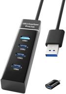 🔌 apexone ps4/ps5 usb hub - 4-port usb 3.0 splitter for high-speed data transfer - compatible with xbox one/360, mouse, keyboard, laptop, notebook pc, mobile hdd, macbook, mac pro/mini, imac, surface pro logo