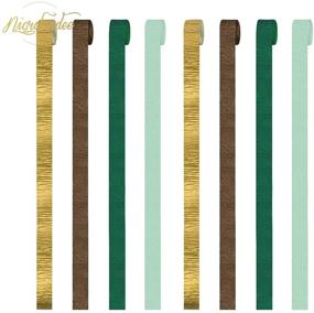 img 3 attached to 🌿 NICROLANDEE Green Crepe Paper Streamers - 8 Rolls for Rustic Style Wedding Party Decorations, Bridal Shower Décor, Birthday, Botanical, Vintage, and Baby Shower Green Party Supplies
