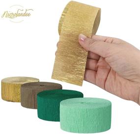 img 1 attached to 🌿 NICROLANDEE Green Crepe Paper Streamers - 8 Rolls for Rustic Style Wedding Party Decorations, Bridal Shower Décor, Birthday, Botanical, Vintage, and Baby Shower Green Party Supplies