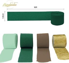 img 2 attached to 🌿 NICROLANDEE Green Crepe Paper Streamers - 8 Rolls for Rustic Style Wedding Party Decorations, Bridal Shower Décor, Birthday, Botanical, Vintage, and Baby Shower Green Party Supplies