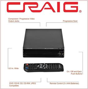 img 3 attached to 📀 Компактный DVD/JPEG/CD-R/CD-RW/CD плеер Craig CVD512a: В комплекте с пультом дистанционного управления - Одиночный.