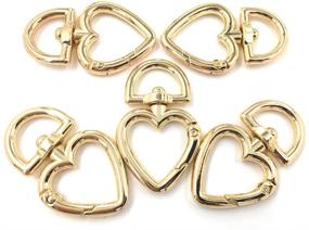 img 1 attached to YIXI-SBest 12 Pcs 3/4 Inch Gold Heart Shape Swivel Buckles Trigger Spring Keychain Ring Buckles with Shinning Swivel Snap - Fashionable Clasps Hooks for Keyring Accessories