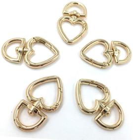 img 2 attached to YIXI-SBest 12 Pcs 3/4 Inch Gold Heart Shape Swivel Buckles Trigger Spring Keychain Ring Buckles with Shinning Swivel Snap - Fashionable Clasps Hooks for Keyring Accessories