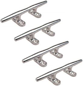 img 4 attached to ⚓ Amarine Made 4 Inch Stainless Steel Open Base Cleat - 9995s4