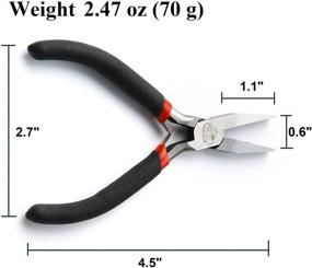 img 3 attached to 2 шт. плоскогубцы: инструмент для ремонта изделий и ювелирных изделий (4,5 дюйма)