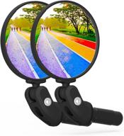 🚴 enhance your cycling safety with briskmore bike mirrors – hd glass convex lens rearview mirror (2pcs) logo