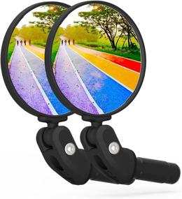 img 4 attached to 🚴 Enhance Your Cycling Safety with BriskMore Bike Mirrors – HD Glass Convex Lens Rearview Mirror (2PCS)