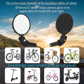 img 3 attached to 🚴 Enhance Your Cycling Safety with BriskMore Bike Mirrors – HD Glass Convex Lens Rearview Mirror (2PCS)